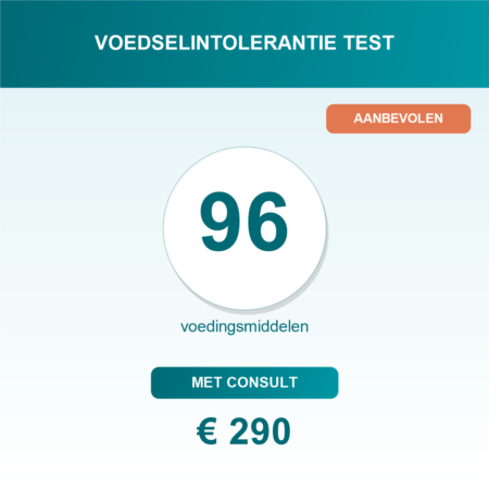 Voedselintolerantie test 96 voedingsmiddelen met consult