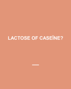 Lactose of caseine intolerantie